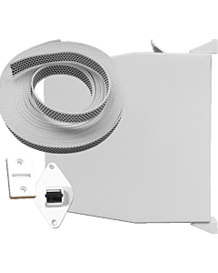 Selve bandopwinder tot 4 m, wit, met 12 m band en doorvoerset