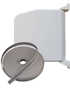 selve bandopwinder tot 2 m, wit, met 6m selve optrekband