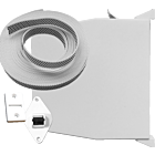 Selve bandopwinder tot 4 m, wit, met 12 m band en doorvoerset