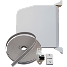 Selve bandopwinder tot 3 m, wit, met 9 m band en doorvoerset